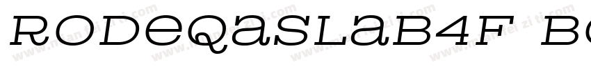 RodeqaSlab4F BoldItalic字体转换